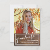 Invitation de la Faire-part de graduation en bois  (Devant)