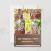 Invitation de la Faire-part de graduation en bois  (Dos)