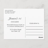 Invitation de la Faire-part de la Couronne de 16 p (Dos)