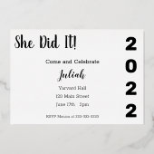 Invitation de la femme noire instruite (Verso)