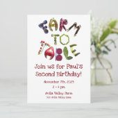 Invitation de la ferme à la table - Thème du march (Debout devant)