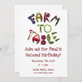 Invitation de la ferme à la table - Thème du march (Devant / Derrière)