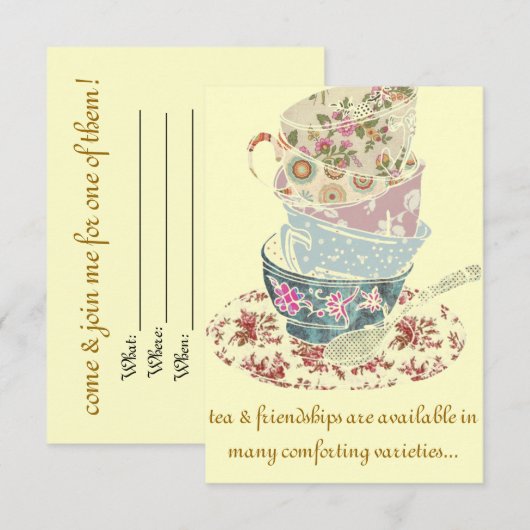 Invitation de la fête (Devant / Derrière)