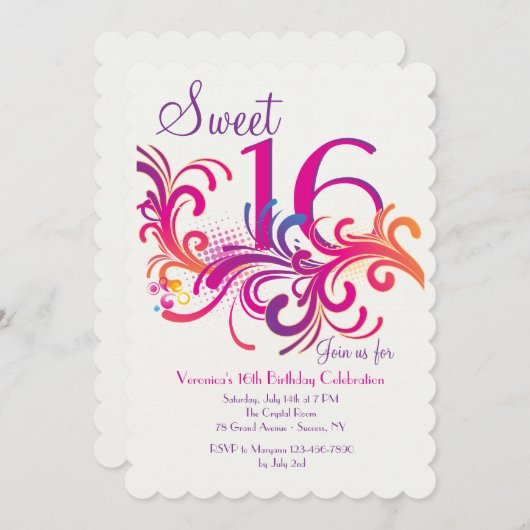 Invitation de la fête (Devant / Derrière)