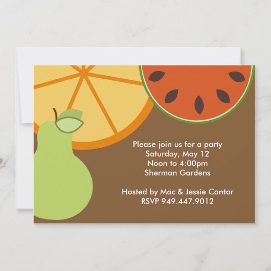 Invitation de la fête (Devant)
