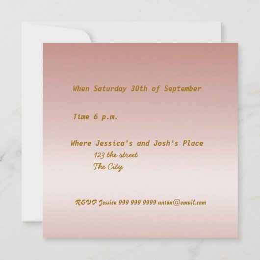 Invitation de la fête (Dos)