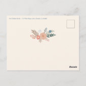 Invitation de la fête à main de Florals Hanoukka (Dos)