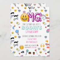 Invitation de la fête à thème Emoji