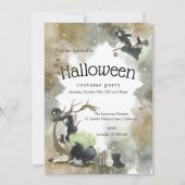 Invitation de la fête à thème Halloween Witch (Devant)