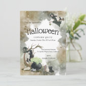 Invitation de la fête à thème Halloween Witch (Debout devant)