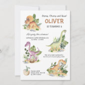 Invitation de la fête Anniversaire de enfant Dinos (Devant)