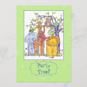 Invitation de la fête Anniversaire de enfant Zoo A