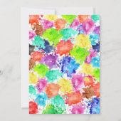 Invitation de la fête artistique et colorée (Dos)