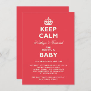 Invitation de la fête Baby shower des couples au c