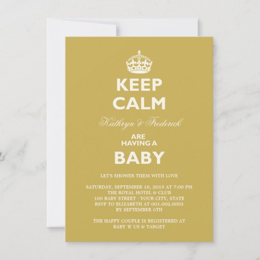 Invitation de la fête Baby shower des couples au c (Devant)