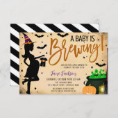 Invitation de la fête Baby shower d'Halloween (Devant / Derrière)