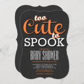 Invitation de la fête Baby shower d'Halloween (Devant / Derrière)