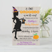 Invitation de la fête Baby shower d'Halloween (Debout devant)