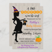 Invitation de la fête Baby shower d'Halloween (Devant / Derrière)