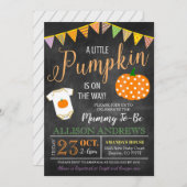 Invitation de la fête Baby shower d'Halloween (Devant / Derrière)