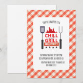 Invitation de la fête barbecue, taille : 5 po x 7 (Devant / Derrière)