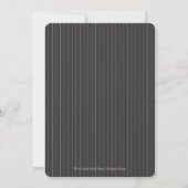 Invitation de la fête Black with Pinstripes Rose (Dos)