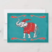 Invitation de la fête blanche éléphant laide (Dos)