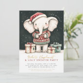 Invitation de la fête blanche éléphant laide (Debout devant)