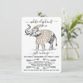 Invitation de la fête blanche éléphant laide (Debout devant)