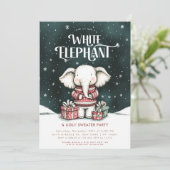 Invitation de la fête blanche éléphant laide (Debout devant)