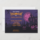 Invitation de la fête Citrouille d'Halloween (Devant)