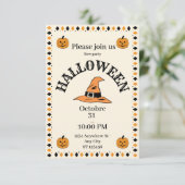 Invitation de la fête citrouille d'Halloween (Debout devant)
