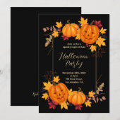 Invitation de la fête Citrouille d'Halloween éffra (Devant / Derrière)
