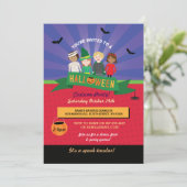 Invitation de la fête Citrouille du costume de l'e (Debout devant)