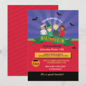 Invitation de la fête Citrouille du costume de l'e (Devant / Derrière)