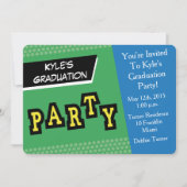 Invitation de la fête - Coloré amusant (Devant)