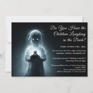 Invitation de la fête costumée de l'enfant fantôme