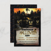 Invitation de la fête costumée d'Halloween modifia (Devant / Derrière)