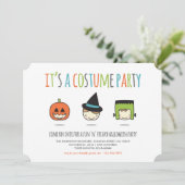Invitation de la fête costumée d'Halloween pour en (Debout devant)