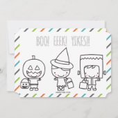 Invitation de la fête costumée d'Halloween pour en (Dos)