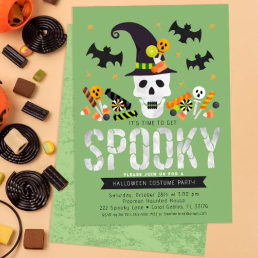 Invitation de la fête costumée d'Halloween pour en