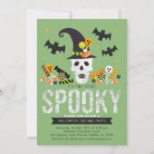 Invitation de la fête costumée d'Halloween pour en (Devant)