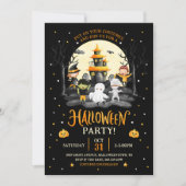 Invitation de la fête costumée d'Halloween pour en (Devant)