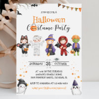 Invitation de la fête costumée pour enfants d'Hall