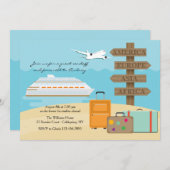 Invitation de la fête d'adieu au bon voyage (Devant / Derrière)