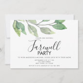 Invitation de la fête d'adieu de déménagement (Devant)