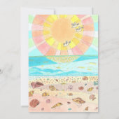 Invitation de la fête d'adieu d'été de plage (Dos)