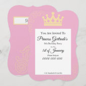 Invitation de la fête d'anniversaire (Devant / Derrière)