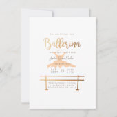 Invitation de la fête d'anniversaire de Ballerina (Devant)