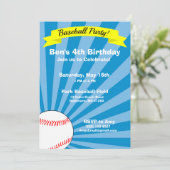 Invitation de la fête d'anniversaire de baseball (Debout devant)